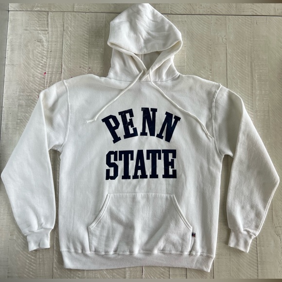 Russell Athletic Tops - Vintage Russel brand Penn State University White Hoodie large made in the USA